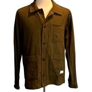 NWT BEN Sherman Shirt Jacket Shacket Cotton Green Camouflage Button 3 Pockets M